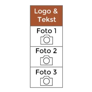 3 foto's met logo bovenin